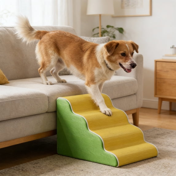 Portable Pet Supplies Pet Steps for Bed Couch Sofa, Lightweight Dog Stairs for High Beds with Removable Washable Cover, Sturdy Dog Ramp for Bed for Small Medium Senior Dogs
