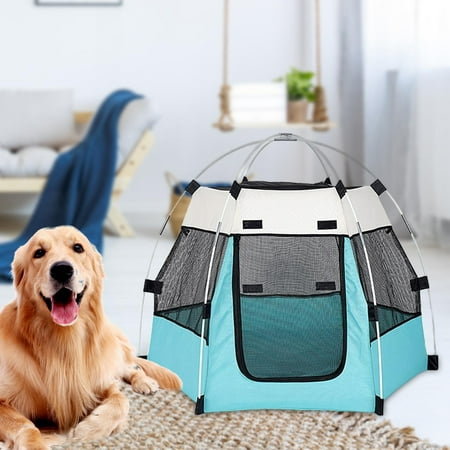 Portable Pet Tent Cat Mesh Kennel Playpen Oxford Cloth Kitten Detachable Delivery Room Dog House for