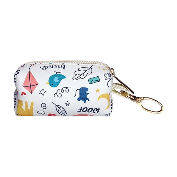 Portable Pet Waste Bag Dispenser Holder,Leash-Attached Poop Bag Carrier for Dogs,Easy Refillable Outdoor Walking Accessory