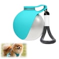 thumbnail image 1 of Portable Pet Water Bottle – 285ml Stainless Steel Water Bottle For Dogs, Leak‑Proof Travel Drinking Bowl For Cats, With Foldable Silicone Bowl For Outdoor Walks & Hikes (Blue, No Pattern), 1 of 7