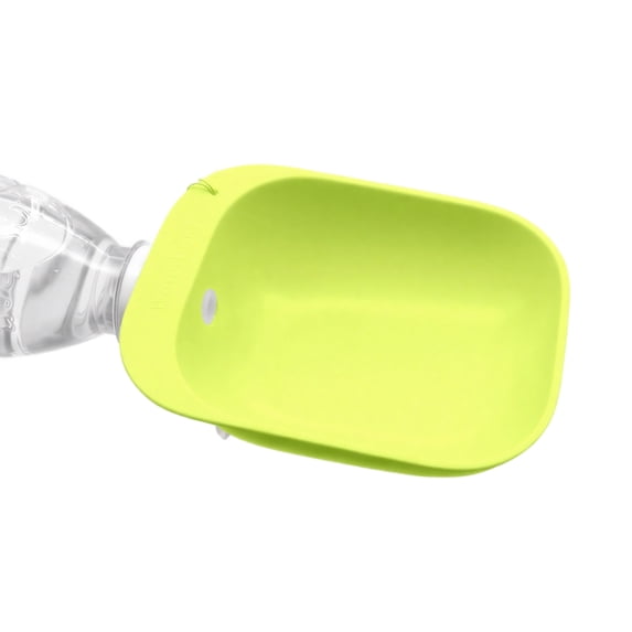 Portable Pet Water Bottle with Bowl, 5.1 x 3.7 Inch, Travel Dispenser for Dogs and Cats, Outdoor Walking Drinking Bottle(Green)