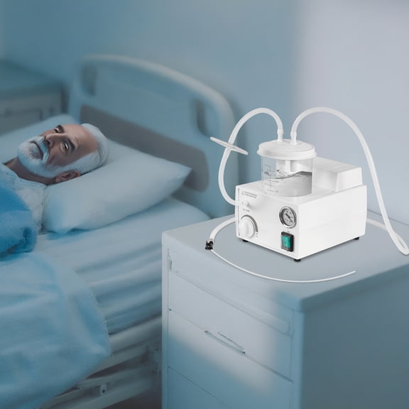 Portable Phlegm Suction Unit 11L/min 0.07MPa, Oil-Free Aspirator Machine 1000ml Removable Bottle for Home Hospital COPD Elderly Care, 110V AC
