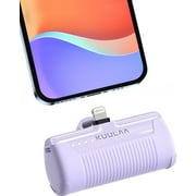 Kuulaa Portable Mini Charger Power Bank 4500mAh Built-in Cables Small Phone Charger Compact Plug in Battery Pack Compatible with iPhone 14/13/12/11/XS/XR/X/8/7/6/Airpods