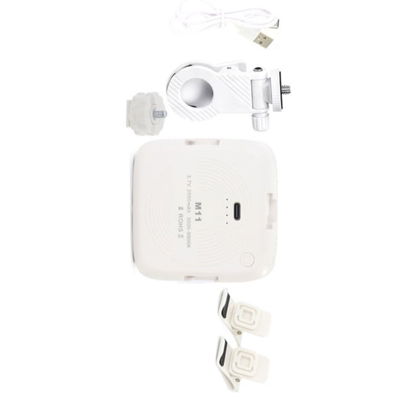 Portable Phone Light 3000-9900K Selfie Light Adjustable 3 Mode 2000mAh 360 Degree Rotating Clip on Fill Light for Video