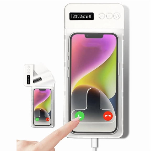 Portable Phone Lock Box with Timer LCD Display Phone Locker for College Students, Fitness, ADHD, Self-Control,Focus