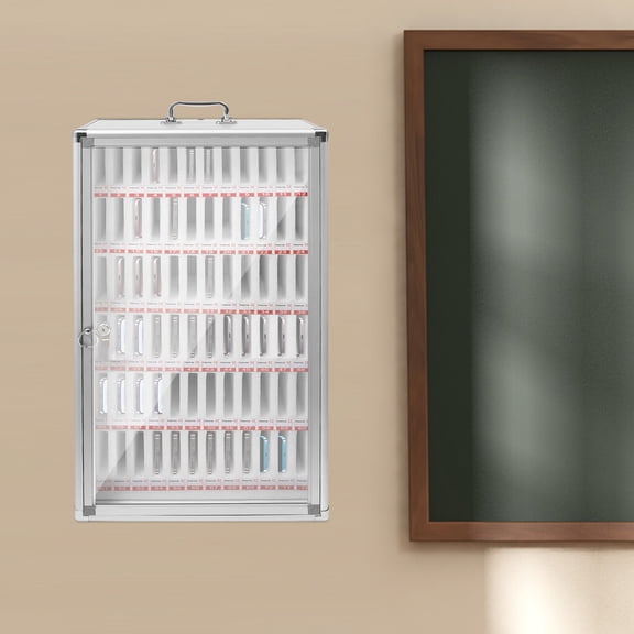 Portable Phone Storage Cabinet For Schools, Classrooms, Examination Rooms, Offices 72 Slots Cell Phone Locker, Phone Storage Cabinet
