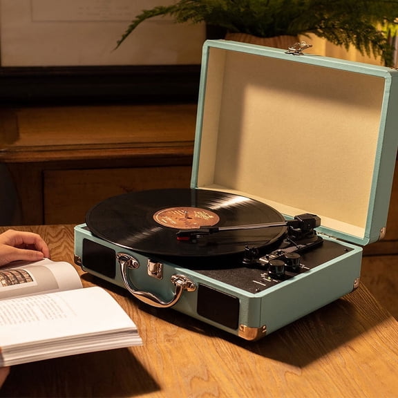 Portable Phonograph Vinyl Record Player Bluetooth Speaker Phonograph Creative Gift