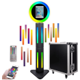 thumbnail image 1 of Portable Photo Booth Shell Stand for iPad 10.2" 10.9" 11" 12.9" APP Control RGB Ring Light Music Sync Light Box Metal Selfie Detachable Photobooth Machine for Events Rental Business (Black), 1 of 11
