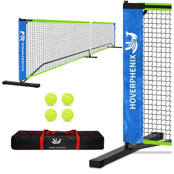 Portable Pickleball Net For Driveway 22ft Regularion Size Pickle Ball Set Indoor And Outdoor Use Weather Resistant Metal Frame