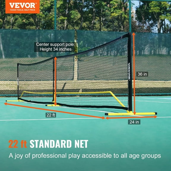 Portable Pickleball Net System, 22FT Regulation Size Net