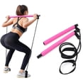 thumbnail image 1 of Portable Pilates Bar Fitness Exercise Stick Yoga Booty Leg Exercise Band Resistance Band Workout Resistance Bands Loop Set, 1 of 5