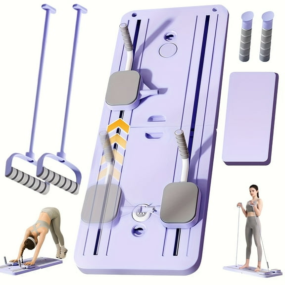 Portable Pilates Reformer Machine & Board - Home Workout Equipment for Core Strength and Ab Toning | Multi-Purpose Pilates Board for Women and Men