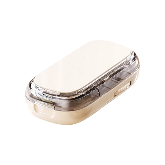 Portable Pill Cutter, 2025 Upgraded Pill Splitter for Large Small Tiny Pills, 2 in 1 Pills Cutter & Storage Organizer for Purse Pocket Home Travel (1/3)