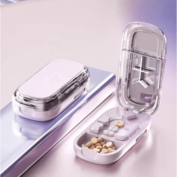 YQ Portable Adjustable Pill Splitter with Centering Device, Purple