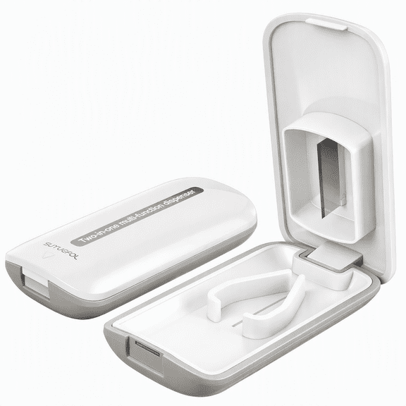 Portable Pill Cutters, Easy-Cut Stainless Steel Blade for Tablets, Splitter with V-Shape Holder & Detachable Pad, Pill Splitter for Small or Large Pills, Travel Pill Cutter for Seniors, Pets