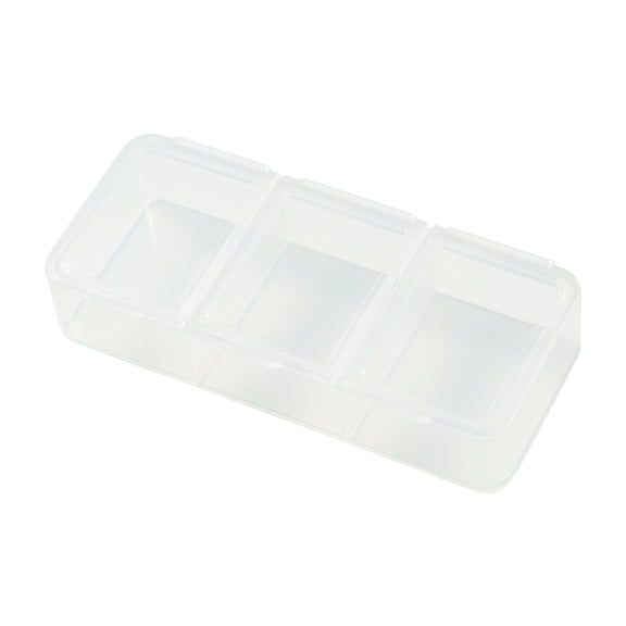 Portable Pill Organizer Box for Elderly with Multiple Compartments Transparent Plastic Storage Container for Medications and Snacks