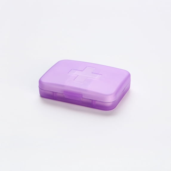 Portable Pill Organizer Weekly, Small Travel Pill Case with 6 Compartment, Moistureproof and Airtight Pill Box, Travel Pill Holder for Vitamins/Fish Oils/Supplements