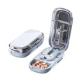 thumbnail image 1 of Portable Pill Splitter for Multiple Large and Small Pills, Heavy Duty Stainless Steel Centering Guide Cutter Divider Organizer for Daily Medicine, 1 of 7