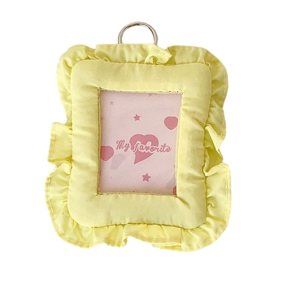 Portable Pillow Shaped Photocard Display Case For Backpacks Keys Decoration Lightweight Photo Showcase Organizer