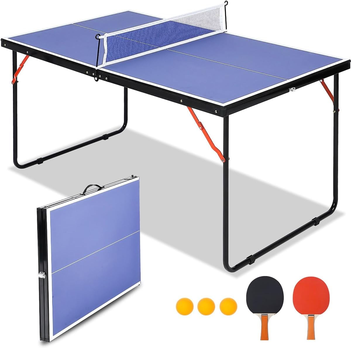 Portable Ping Pong Family Game Tables for Outdoor Indoor,Foldable Table