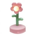 Portable Pink Flower Night Light Table Lamp Cute Desk Lamp for Office
