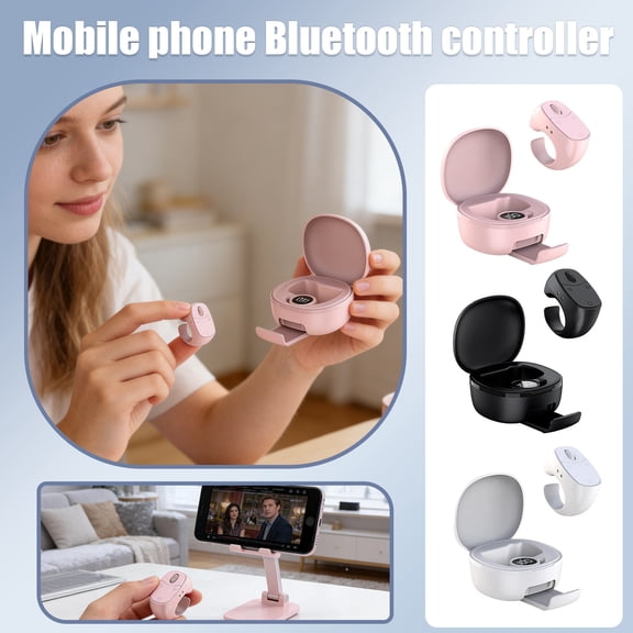 Portable Pink Multi-Function E-Book Page Turner Remote Control - Compact & Lightweight For Easy Carrying And Page Flipping - For E-Book Readers Book Lovers Home Office Travel