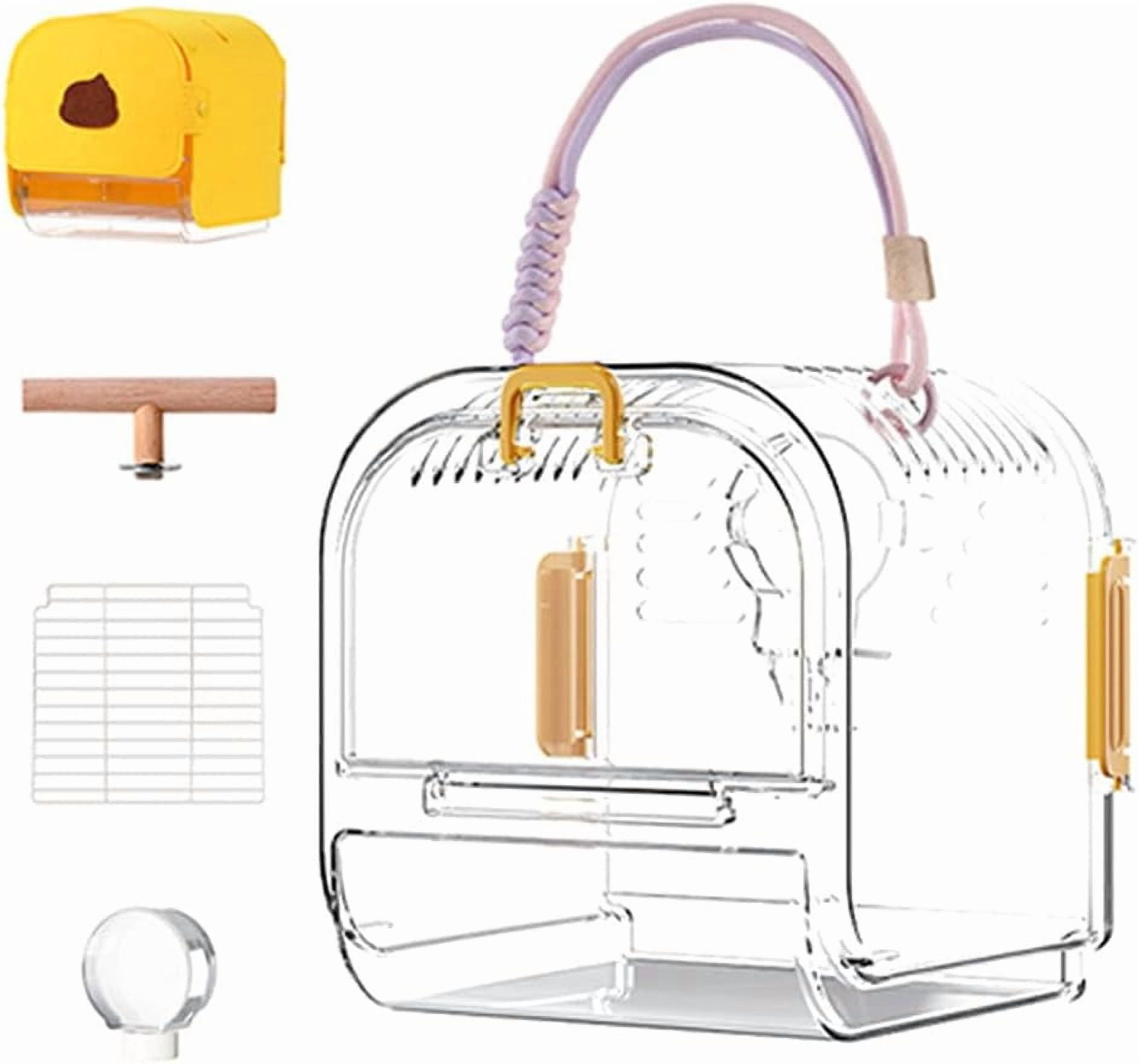 Picture of Portable Plastic Bird Cage, Lightweight Waterproof Ventilated Travel ...