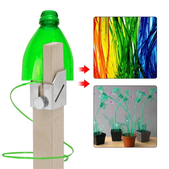 Portable Plastic Bottle Cutter Tool for Recycling Bottles into Rope Outdoor Survival DIY Craft Wood and Alloy Material