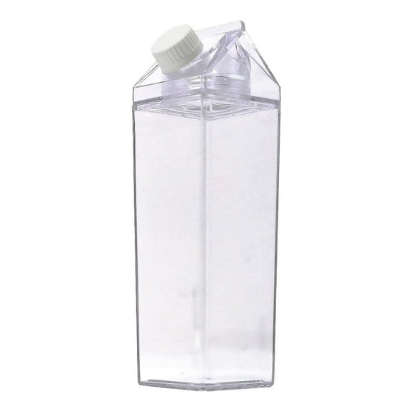 Portable Plastic Milk Carton With Clear Design For Outdoor Activities Leak Proof And Lightweight For Travel 1000ml White