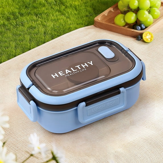Portable Plastic Partition Integrated Lunch Box Multi-functional Light Food Bento Box, Xinsrenus Under $5! Portable Plastic Partition Integrated Lunch