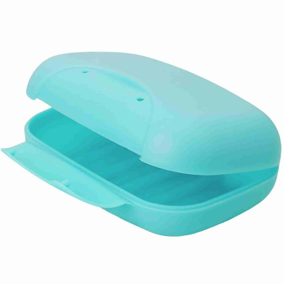 Portable Plastic Soap Leak-Proof Box Holder/Soap Dish:1CT