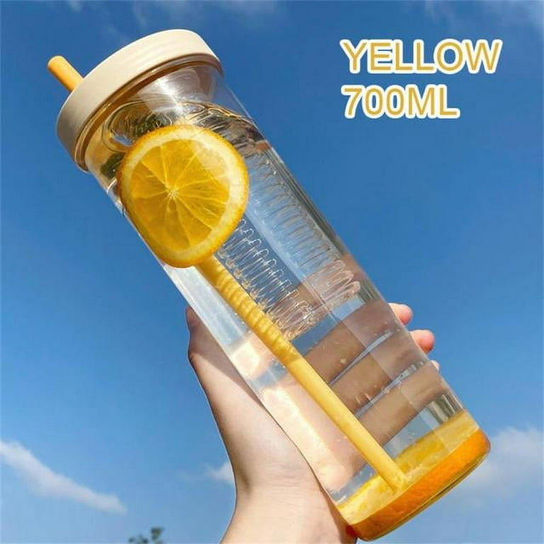 KmaiSchai Tumblers For Men Water Bottle Travel Water Bottle With Straw  Folding Straw Removable Strainer Cute Water Bottle Cups Glass Drinking Cups  Set