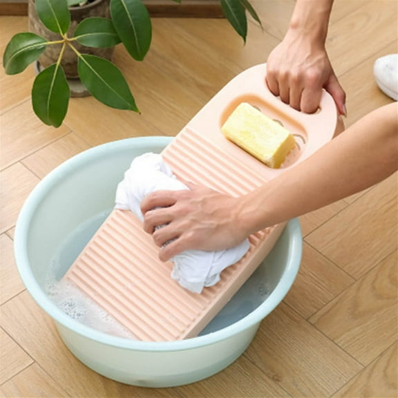 Portable Plastic Washboard for Hand Washing Clothes | ABS Laundry Board with 3D Pattern | Manual Washing Tool for Underwear & Small Items | 5 Color Options | Household Washing Aid