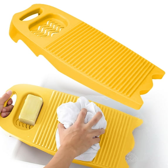 Portable Plastic Washboard for Hand Washing Clothes. Ideal for Laundry in Home, Dormitory, or Travel. Suitable for Small Delicate Articles. 1 Washboard.
