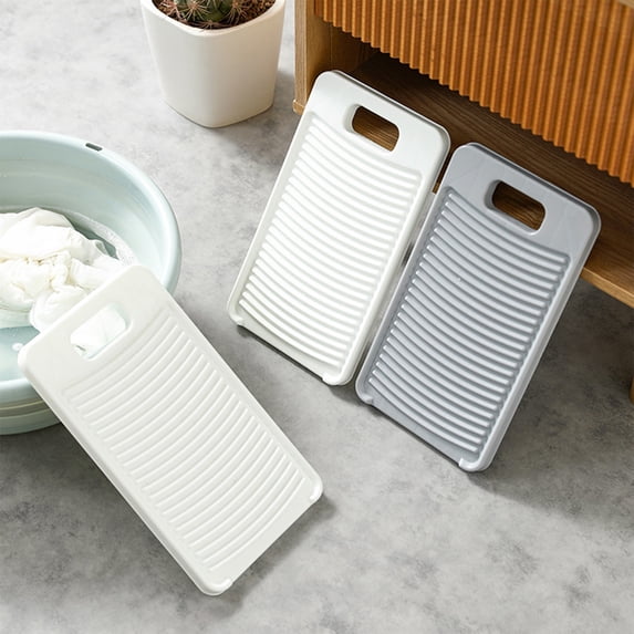 Portable Plastic Washing Board for Hand Washing Clothes with Stand for Efficient Home Laundry and Gentle Fabric Care for Apartments Camping and Delicate Garments