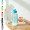 thumbnail image 1 of Portable Plastic Water Bottle 550ml Leak Proof Flip Top | Semi Transparent Frosted Drink Cup with Handle & Strap for Students Outdoor Sports Camping | Dishwasher Safe | Multiple Colors | 22.5x7cm, 1 of 6