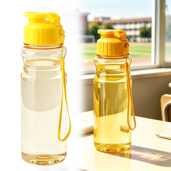 Portable Plastic Water Bottle with Hand Strap, Leak-Proof Sports Drinking Cup for Gym and Hiking Y