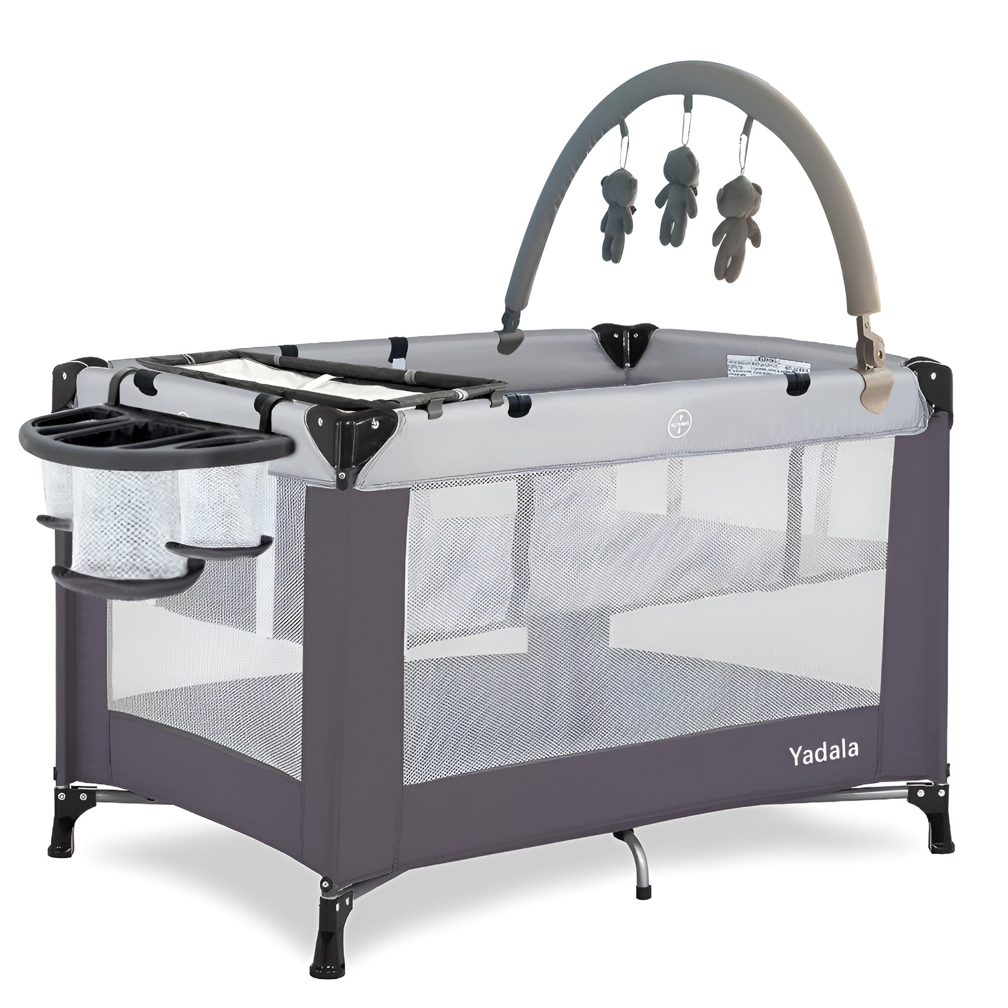 Portable Playard in Black, Lightweight, Packable and Easy Setup Baby Playard