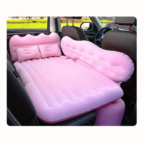 Portable Plush Car Bed - Skin-Friendly Folding Air Cushion for Camping, Beach, Travel, Picnic, Pool & Party with Storage Bag & Repair Kit