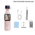 thumbnail image 1 of 4K Vlogging Camera with Rotating Lens & Face Tracking, Portable Pocket Digital Camera, Travel & Beginner Handheld Vlog Camera - Pink, 1 of 10