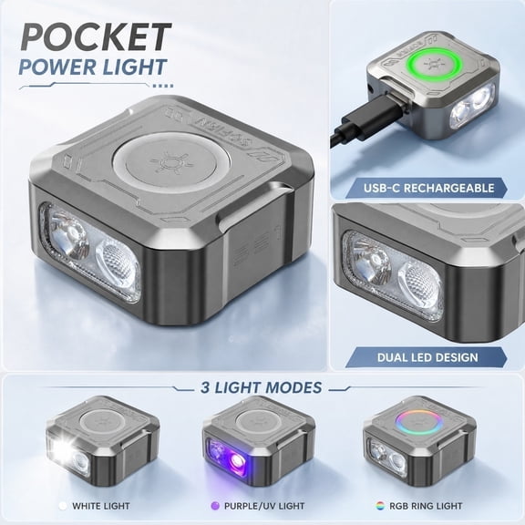 Portable Pocket Flashlight Mini Handheld Torch Light with Clip Lightweight Compact Everyday Carry Flashlight for Outdoor Camping Night Hiking Emergency Power Outages , 1Pack A