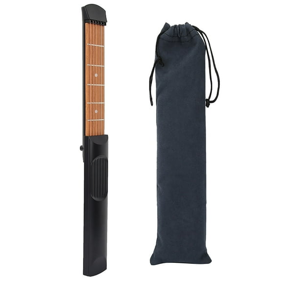 Portable Pocket Guitar Trainer with Carry Bag, Mini Guitar 6 Fret Chord Trainer Practice Guitar Chord Tool Handy Hand Training Tool