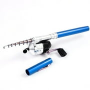 Portable Pocket Telescopic, Mini Pen Shape Fishing Rod and Reel Combos, Pen Shape Folded Fishing Pole with Reel Wheel Gift, Suit for River, Lake, Reservoir, Ice Fishing