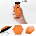 thumbnail image 1 of Portable Pocket Umbrella, 5-Fold Flat Compact Design For Sun & Rain Protection, Orange For Daily Commute, Travel, Outdoor Activities, 1 of 4