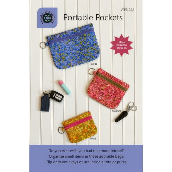 Portable Pockets Bag Pattern by Around The Bobbin