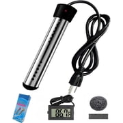 Portable Pool Immersion water Heater for Inflatable Pool Bathtub,Bucket Heater with 304 SS Guard,Electric Submersible Water Heater with LCD Thermometer,Heat 5 Gallon Water in Minutes In&Out