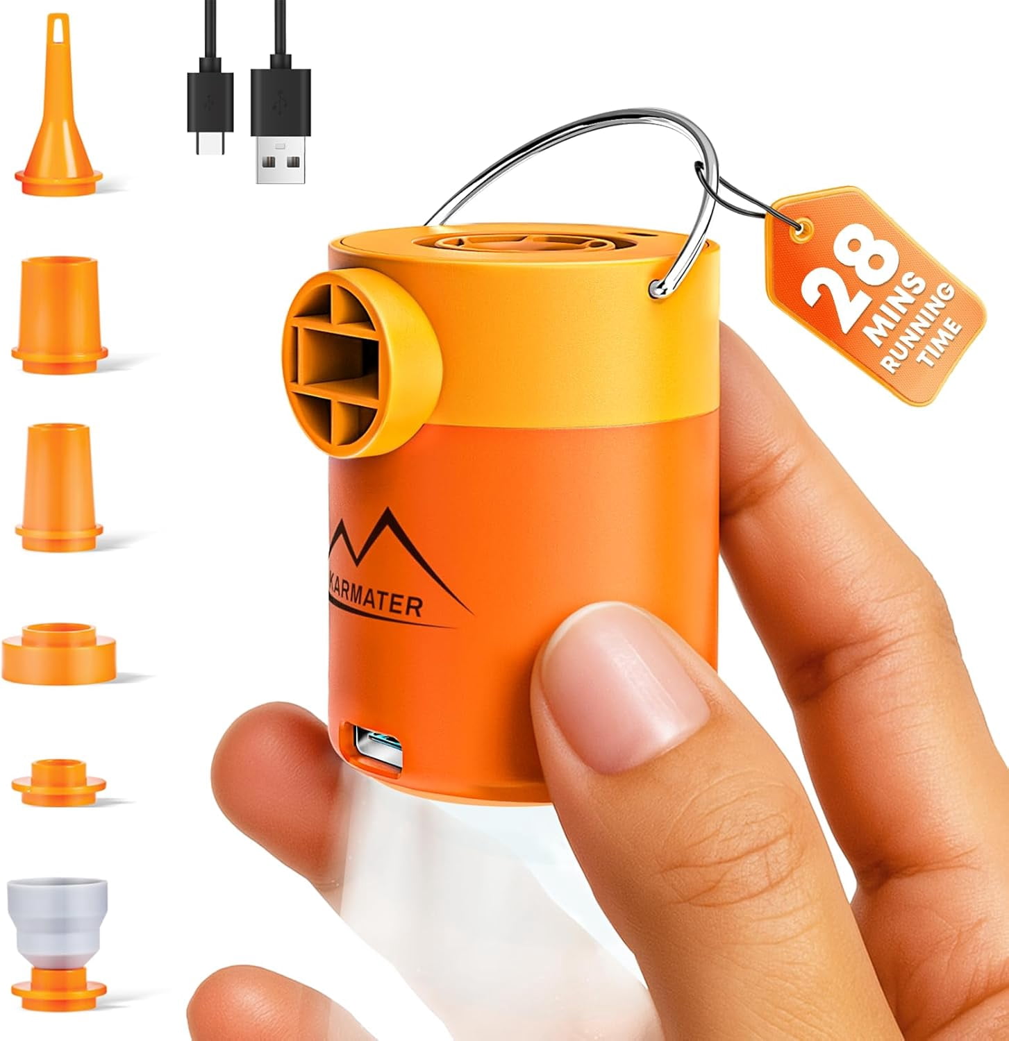 Small Inflatable Pump Portable Pool Inflatable Air Pump - 5kPa Upgrade Electric Camping ...