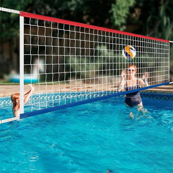 Portable Pool Volleyball Net Set with Adjustable Straps for Outdoor Beach and Backyard Games, 1 Count