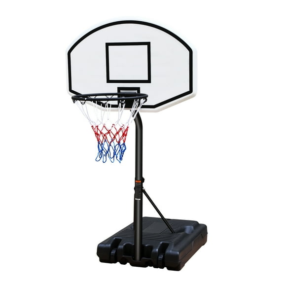 Portable Poolside Basketball Hoop System, Height Adjustable 3.1ft-4.7ft with 36" Backboard for Indoor Outdoor Use
