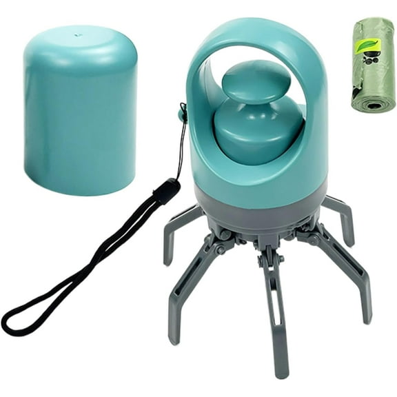 Portable Pooper Scooper for Dogs, Quick Scoop Scooper with Claw Pickup Tool, Portable Dog Poop Holder with Waste Bag Pouch